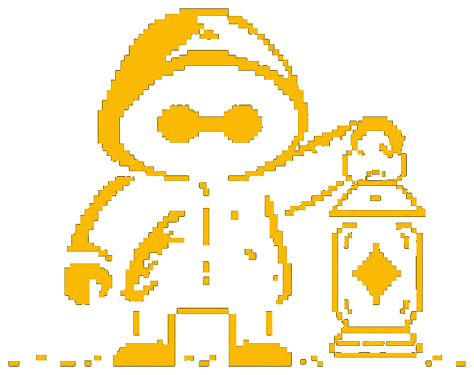 The Lore lamplighter, lantern raised